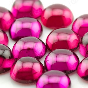 Cabochon di granato rodolite 6 mm rotondo rosa - per pietra