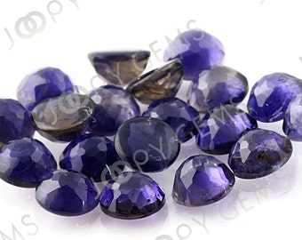 Iolite Rose Cut Cabochon 6mm Round - 1 cab