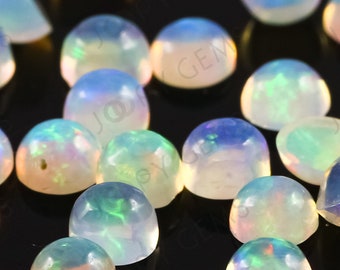 White Opal Cabochon 3mm Round - 1 cab