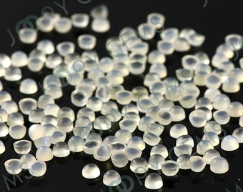 White Moonstone Cabochon 3mm Round - per stone