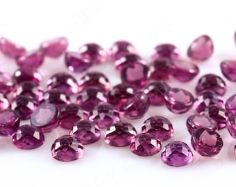 Rhodolite Garnet Rose Cut Cabochon 3mm Round - per stone