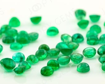 Emerald Cabochon 3mm Round - per stone