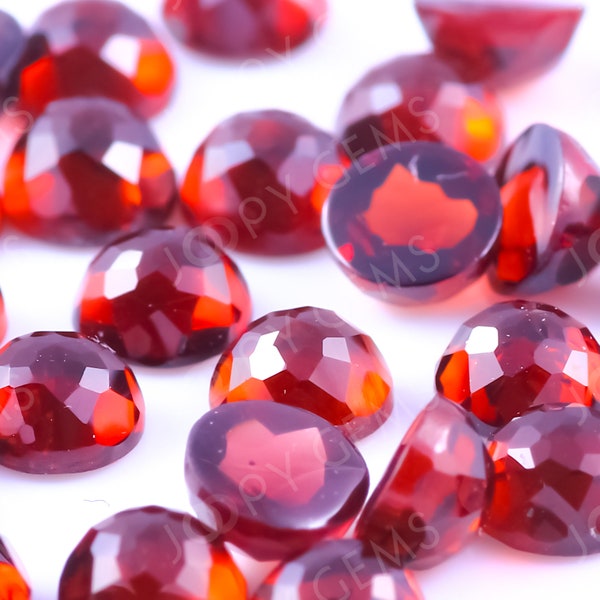 Almandine Garnet Rose Cut Cabochon 4mm Round - per stone