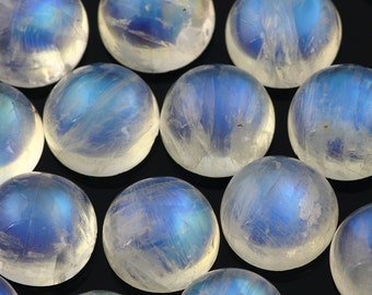 Rainbow Moonstone Cabochon 10mm round AB Grade - per stone