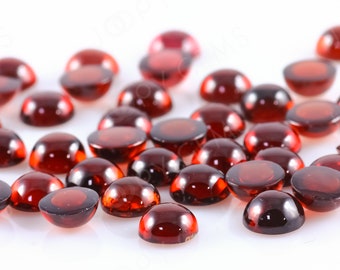 Almandine Garnet Cabochon 5mm Round - per stone