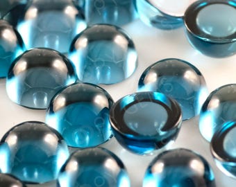London Blue Topaz Cabochon 6mm Round - 1 cab