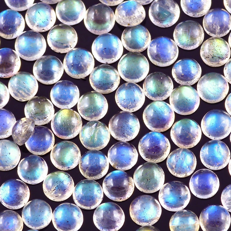 Labradorite Cabochon 3mm Round per stone image 1