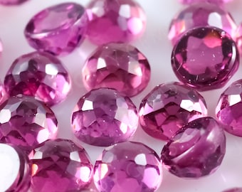 Rhodolite Garnet Rose Cut Cabochon 3mm Round - per stone