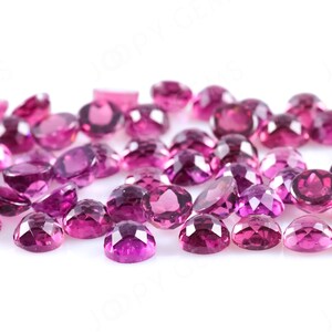 Rhodolite Garnet Rose Cut Cabochon 4mm Round - 1 cab