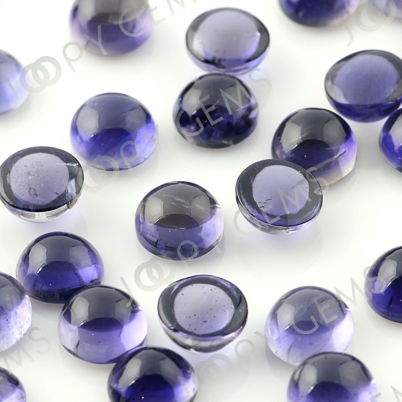 Iolite Cabochon 8mm Round per stone image 1