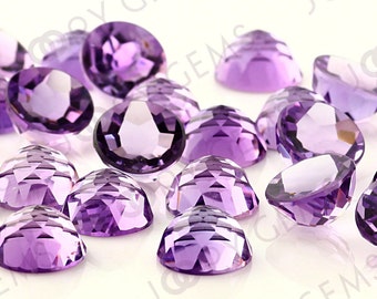 Amethyst (Brazilian) Rose Cut Cabochon 10mm Round - per stone