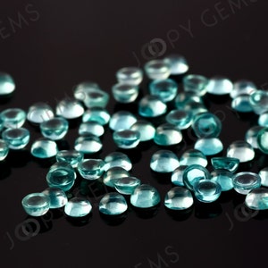 Cabochon di apatite rotondo da 4 mm per pietra immagine 4