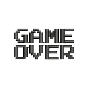Game over Machine Embroidery Design, Embroidery Designs, Machine Embroidery, Embroidery Patterns, Embroidery Files, Instant Download