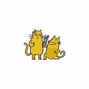 Loving cats machine embroidery designs, baby embroidery designs, embroidery pattern, embroidery files, animal embroidery, digital download
