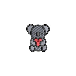 Mini koala bear embroidery design, baby embroidery designs, Forest animals embroidery design, Embroidery files, Machine embroidery designs