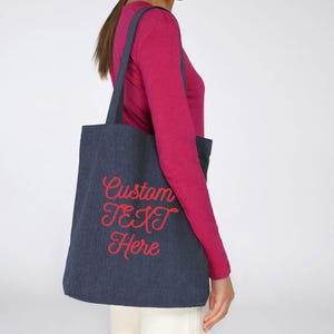 Sac cabas personnalisé cabas brodé personnalisé sweat à capuche brodé haut vintage brodé cadeau pour lui cadeaux personnalisés