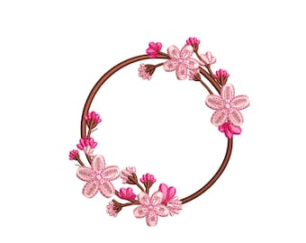 Kirschblüten Stickmuster, japanische Stickmuster, Stickmuster, Stickdateien, digitaler Download