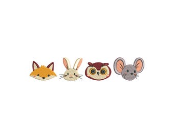 Cute baby animals embroidery files, baby embroidery designs, embroidery pattern, embroidery files, animal embroidery, digital download
