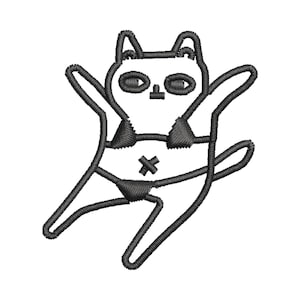Cat machine embroidery designs, Funny embroidery, Embroidery pattern, Embroidery files, Animal embroidery, Middle finger, Digital download
