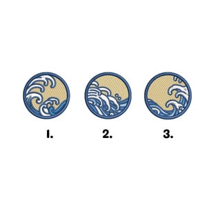 The great wave off kanagawa bundle, machine embroidery designs, japanese embroidery, embroidery files, The wave embroidery, digital download