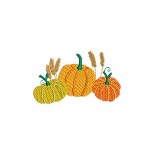 Fall pumpkins embroidery design, Fall embroidery designs, pumpkin patch, embroidery files, Machine embroidery designs Autumn