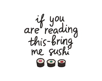 Bring me Sushi Stickdatei, Stickdatei, Maschinenstickerei, Stickmuster, Stickdateien, Japanische Stickerei