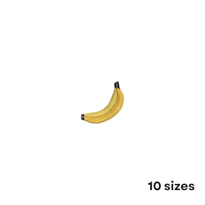 Mini banana embroidery design, machine embroidery designs, embroidery files, 10 sizes banana, digital download, small embroidery designs