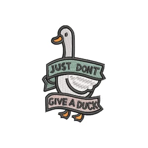 Goose embroidery design, Funny machine embroidery designs, Duck embroidery design, embroidery pattern, Cute goose embroidery files