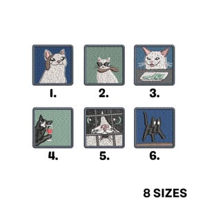 Mini funny cat machine embroidery designs, baby embroidery, animal embroidery design, embroidery files, Pet embroidery, digital download