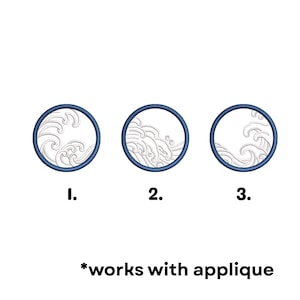 The great wave off kanagawa bundle, machine embroidery designs, japanese embroidery, embroidery files, applique embroidery, digital download