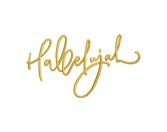 Halleluja Maschinenstickerei, religiöse Stickerei, Stickdateien, Bibelvers, Stickmuster, digitaler Download