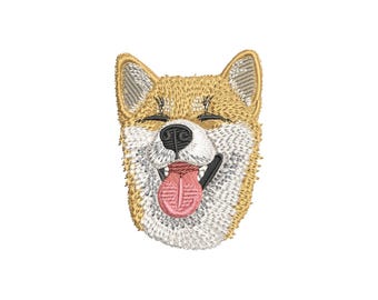 Diseño de bordado de Akita Inu, diseños de bordado a máquina, patrón de bordado, archivo de bordado, patrón de bordado, bordado de cara de perro