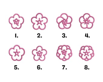 Mini cherry blossom machine embroidery designs, Japanese embroidery art, embroidery pattern, embroidery files, digital download, Sakura