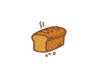 Bread embroidery design,Food machine embroidery designs, embroidery pattern, embroidery files, baby embroidery designs, digital download