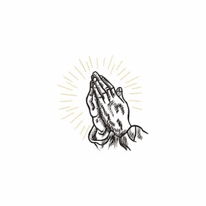 Praying hands machine embroidery designs, religious embroidery pattern, embroidery files, christian, baptism, catholic, digital download