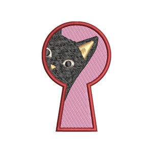 Cat machine embroidery designs, Funny embroidery, Embroidery pattern, Embroidery files, Animal embroidery, Cat hiding, Digital download