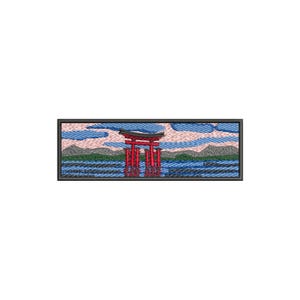 Japan Torii Gate machine embroidery designs, embroidery pattern, embroidery files, trendy embroidery designs, digital download