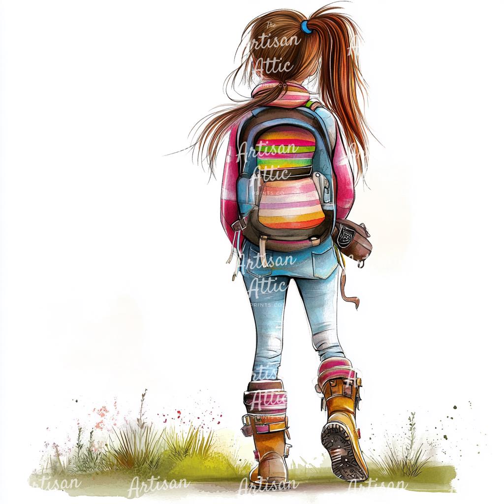 28 imágenes prediseñadas de acuarela de una chica peculiar haciendo  senderismo con mochila y botas, diseño de viajera aventurera, imágenes de  álbumes de recortes caprichosas para manualidades - Etsy México, image size:1024x1024