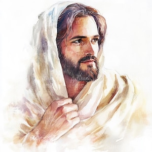 12 clipart de Jesus em aquarela, Salvador orando, clipart digital, imagens de scrapbook, clipart em aquarela para artesanato, download digital