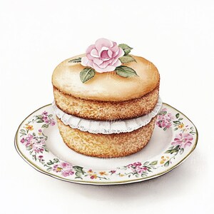 11 imágenes prediseñadas de pastel de acuarela / Descarga digital de pastel de rosas / Arte floral de pastel / Ilustración de cupcakes / Imágenes prediseñadas de postres para decoración de bodas y fiestas