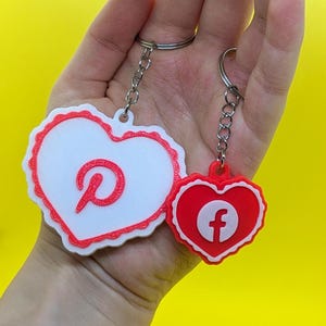 Personalisierter NFC Schlüsselanhänger L – Social Media & Tap to Pay Zeichen | Business Logo Schlüsselanhänger, Kundenspezifisches Geschäftsschild für kleine Geschäftsinhaber und Unternehmer