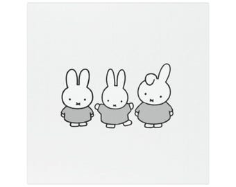 Imanes para coche de Miffy | Calcomanía magnética del trío de conejos de dibujos animados