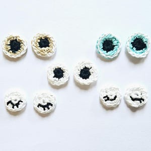 Cache-yeux au crochet pour poupées Globes oculaires pour projets de bricolage Cache-yeux à coudre Petits yeux pour embellissements amigurumi