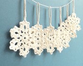 Crochet snowflakes - holiday decorations - Christmas decorations - holiday ornaments - Christmas tree decoration - set of 6 ~2.8 inches