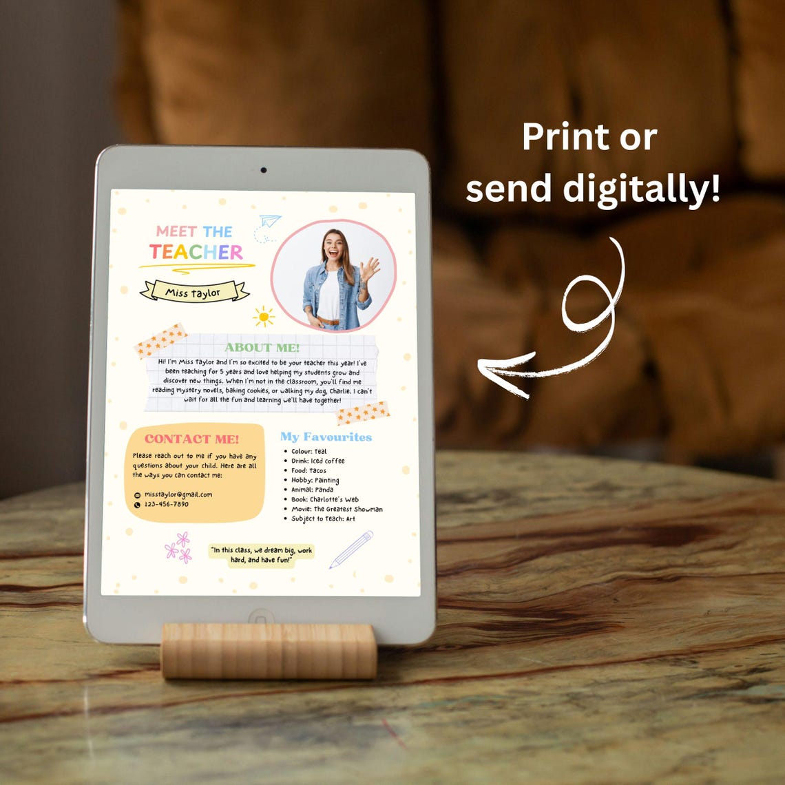 Meet the Teacher Canva Template | Bright & Colorful Editable Design ...