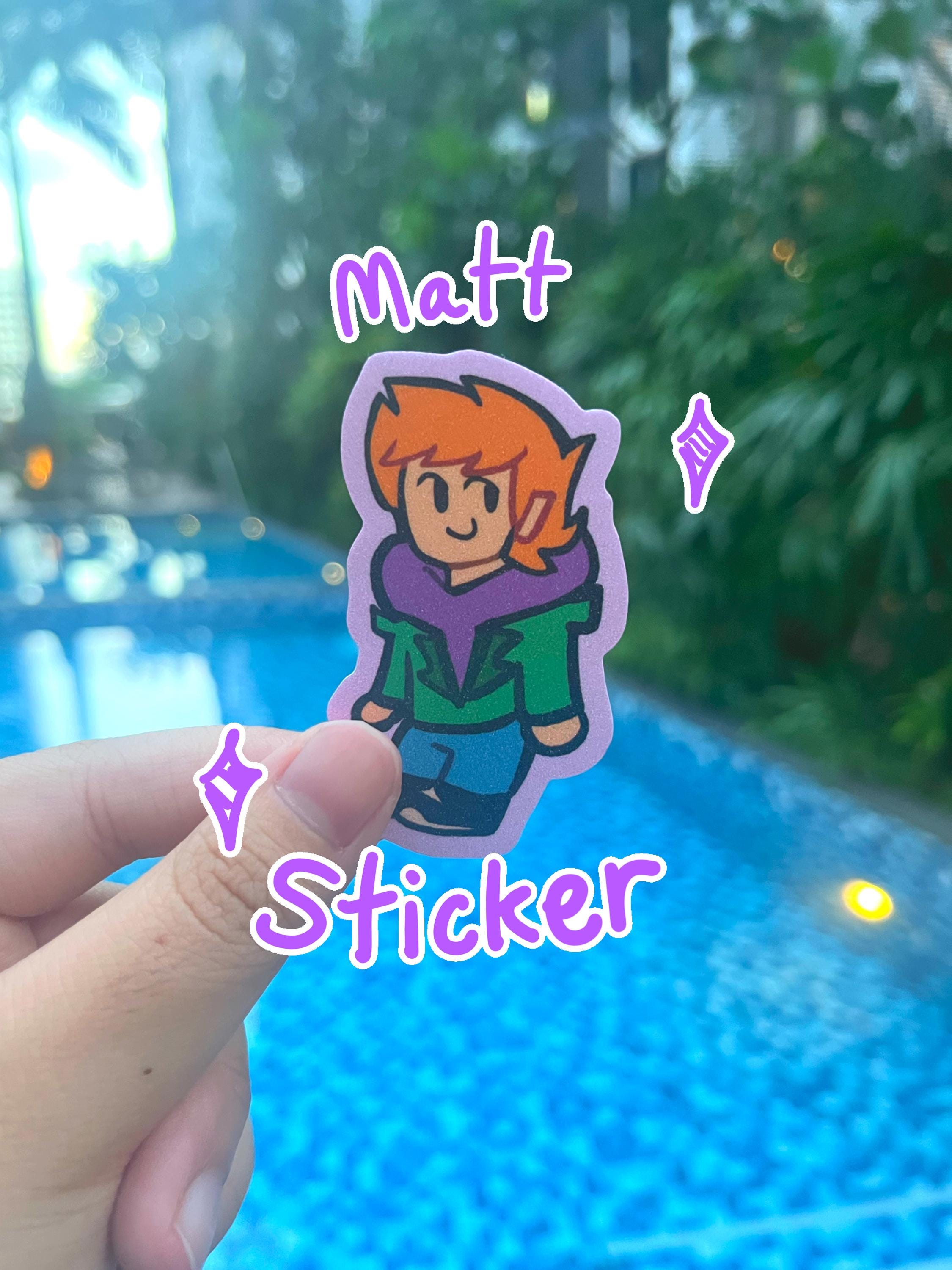 Eddsworld Frosted Glitter Stickers Edd Tom Matt Tord EW - Etsy