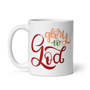 Glorie aan God mok, christelijke mok, 11oz