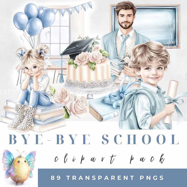 Bye-bye School | End of School Year | Graduation Kids PNG | Summer ...