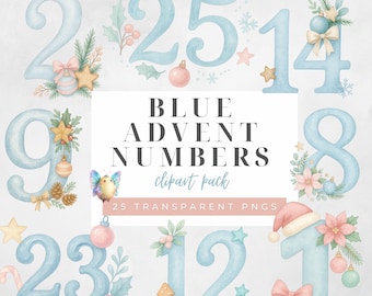 Christmas Advent numbers | Countdown to Christmas | Printable labels | Cute Sticker | Printable PNG | Print and Cut | Advent Calendar