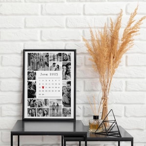 Poster anniversario personalizzato con 13 foto – Regalo romantico per coppia, Idea Regalo per Lui/Lei, stampa digitale o fisica